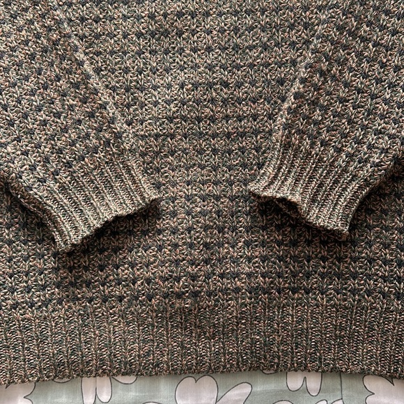 Vintage Woolrich Wool Green/Brown Geometric Sweater Crewneck Fisherman XL - Picture 6 of 11